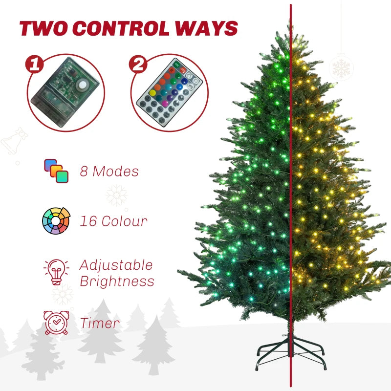 6ft LED Lights Artificial Christmas Tree - Pre-Lit Holiday Decor for Festive Home Decoration - Easy Assembly & Realistic Look
