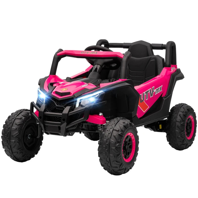 12V Kids Electric Ride On Car with Remote Control and Suspension for Ages 3-5 Pink