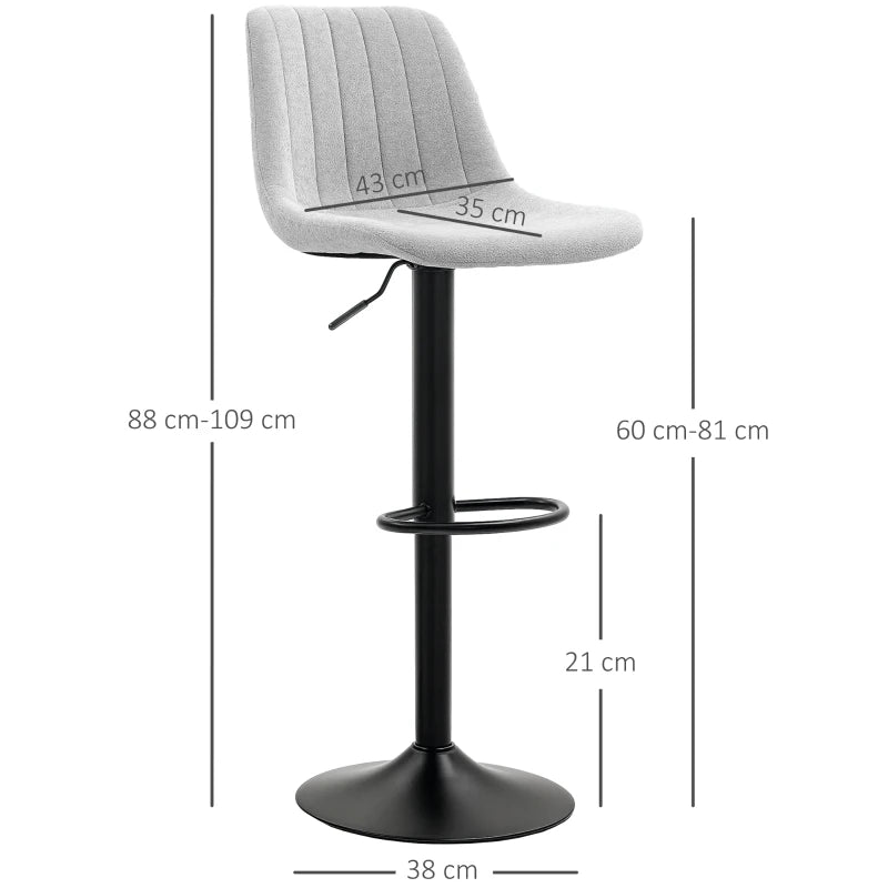 Set of 2 Grey Chenille-Feel Tub Bat Stools - Stylish, Comfortable, and Durable Bathroom Seating