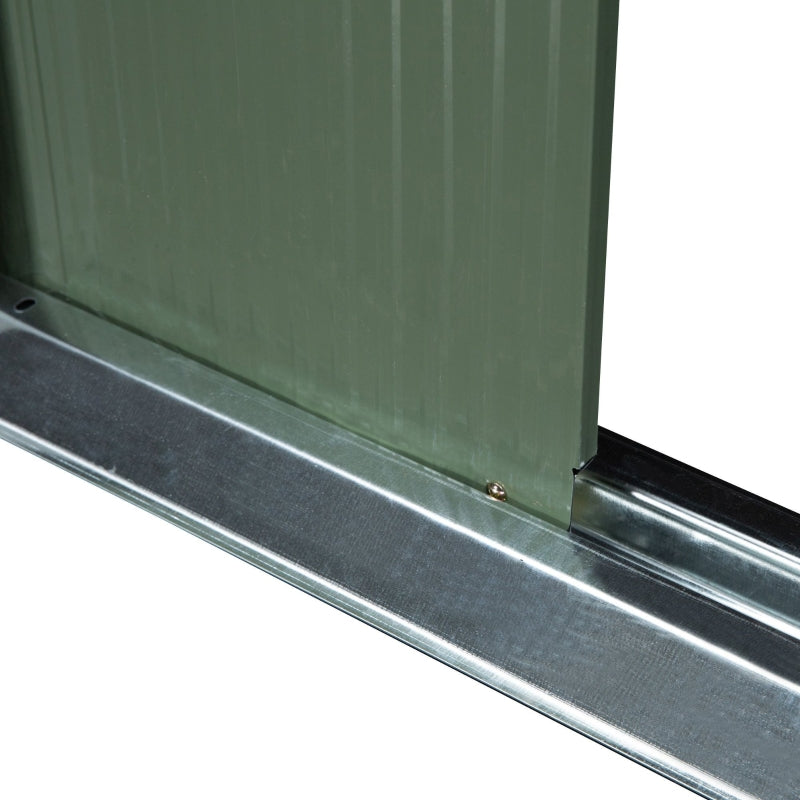 9ft x 4ft Green Shed With Foundation Kit, Ventilation and Double Doors