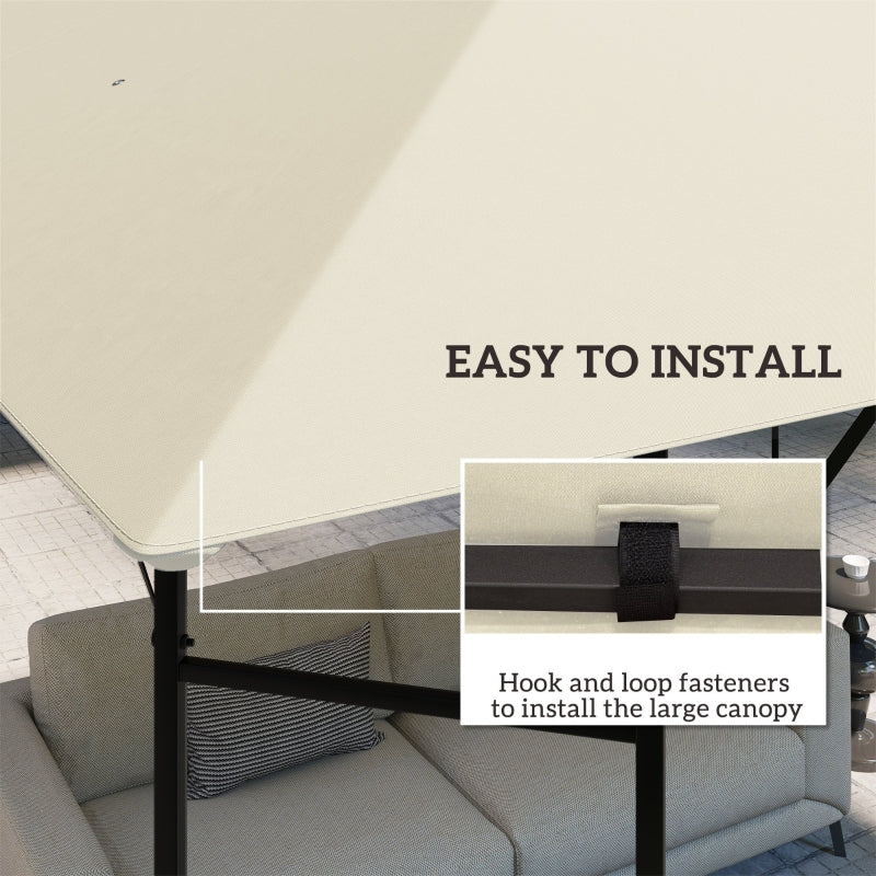 Cream 3x3m Gazebo Canopy Replacement Cover