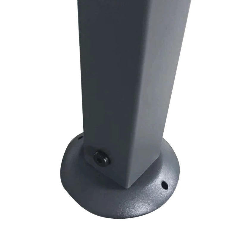 Double-Tier Grey BBQ Gazebo Canopy - 2.5M (8ft)