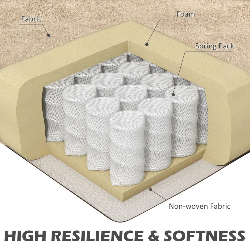 Chesterfield-Style Reclining Armchair in Beige for Ultimate Comfort and Style