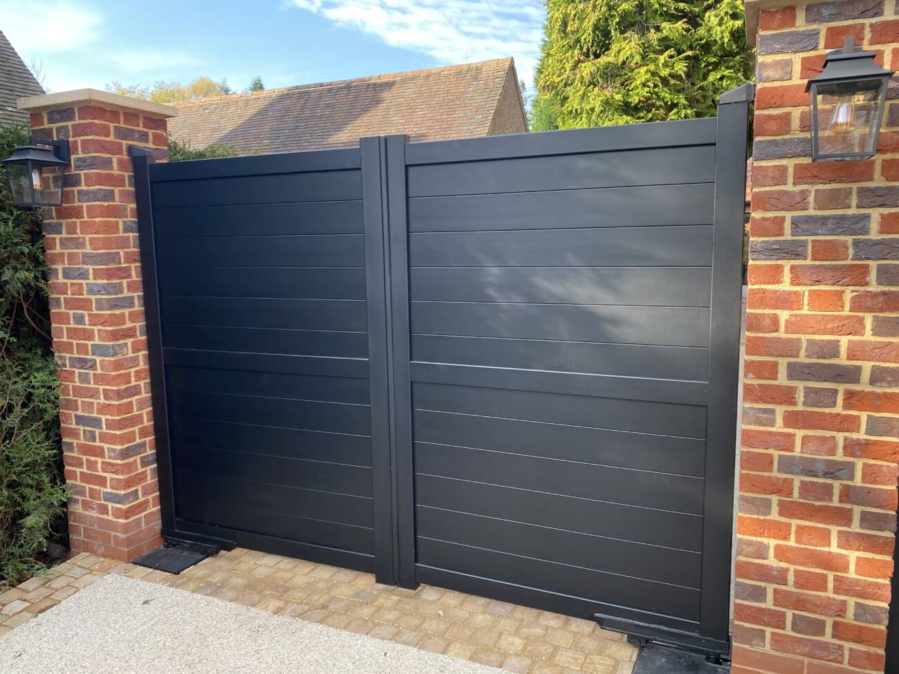 Readymade Aluminium Double Swing Driveway Gate