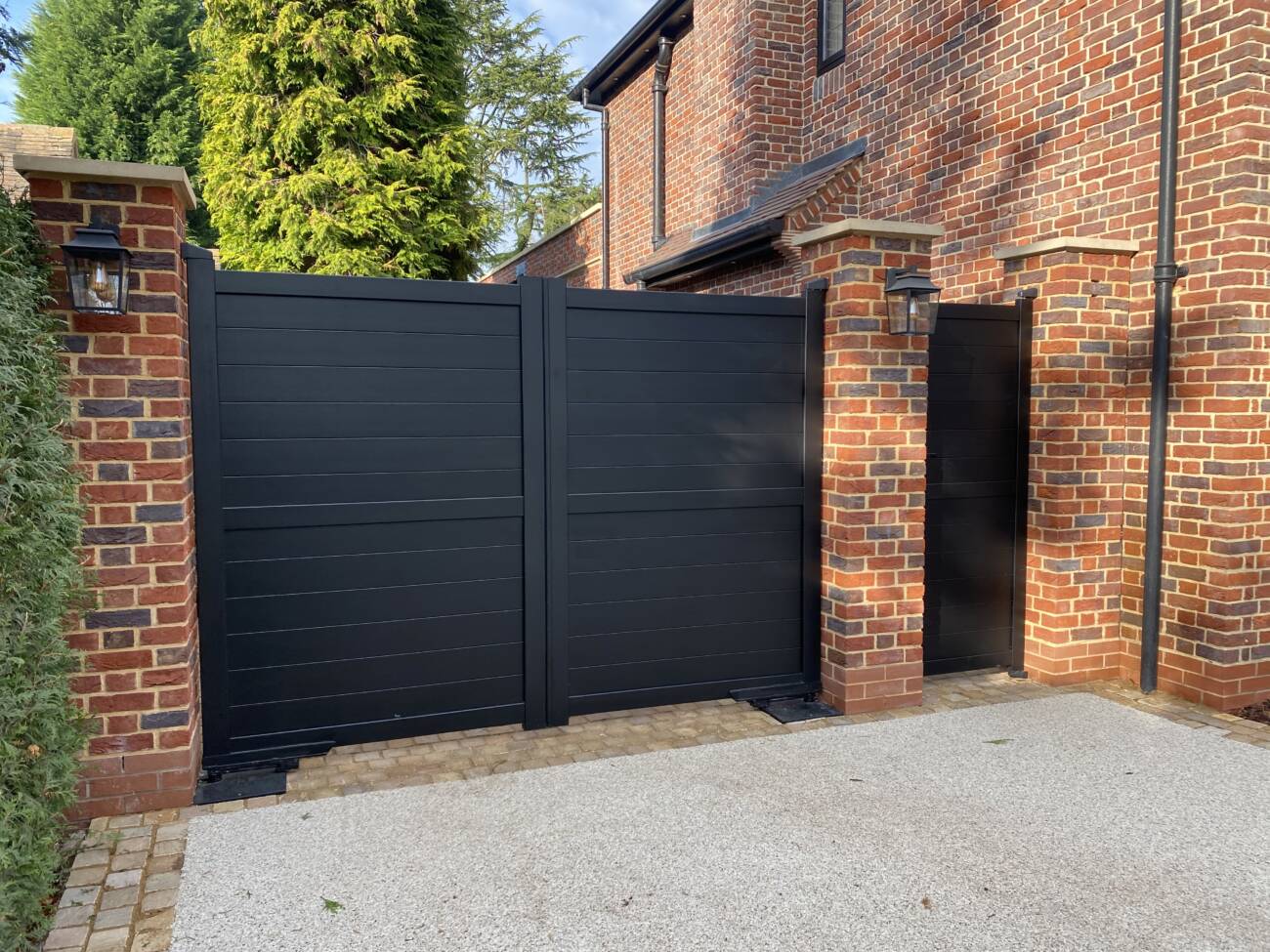 Readymade Aluminium Double Swing Driveway Gate