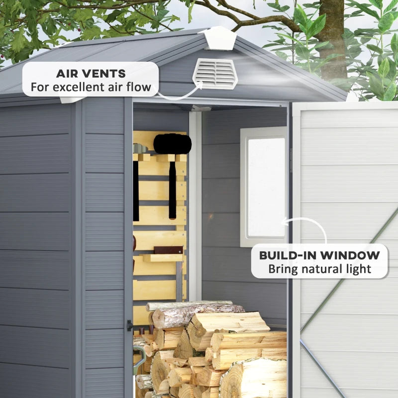 4ft x 3ft Grey Storage Shed