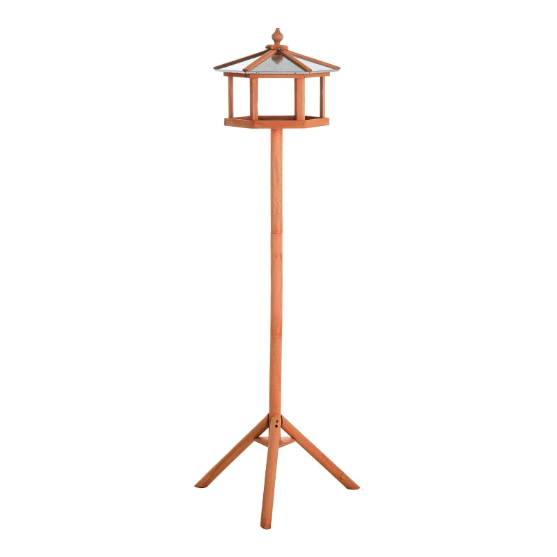 Wooden Bird Table Garden Feeding Station - 153cm Height, Durable Outdoor Bird Feeder for Wild Birds, Eco-Friendly Design