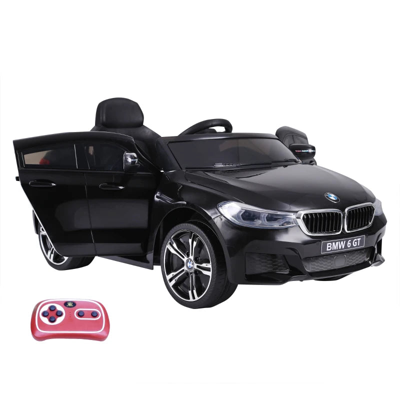 Licensed BMW 6GT Kids Electric Ride On Car 6V with Remote Control - Black Color