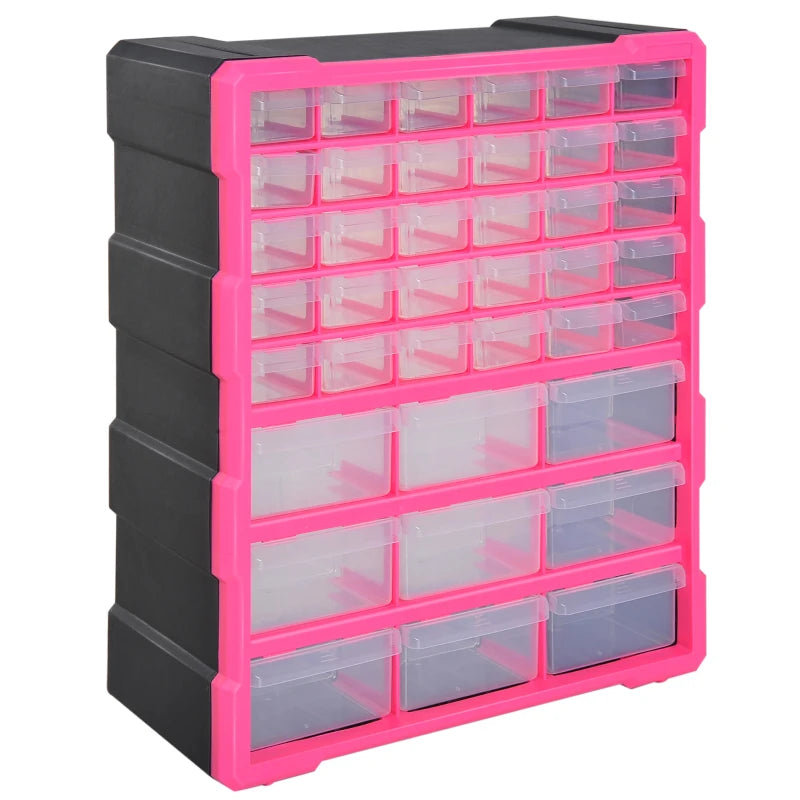 Efficient Wall-Mounted Tool Storage with 39 Drawers