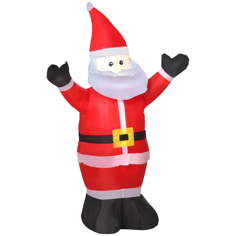 4ft Inflatable Christmas Santa Claus Decoration with LED Lights - Air Blown Outdoor Holiday Yard Décor