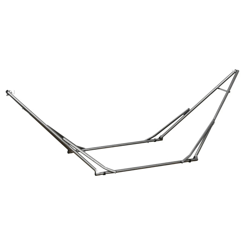 Black Foldable Hammock Stand with 2-in-1 Net & Clothes Rack, 120kg Capacity