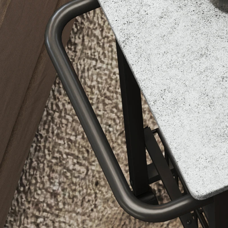 Stylish Grey/Black Four Basket Mobile Kitchen Island with Brakes - Perfect for Storage and Space-Saving Solutions