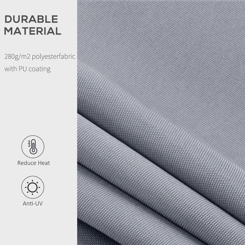 Light Grey 2.5m x 2m Garden Patio Manual Awning Canopy