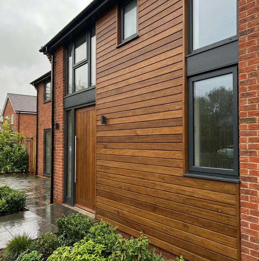 2.4m Iroko Wood Cladding 121mm x 19mm – Exterior Loglap Timber Boards