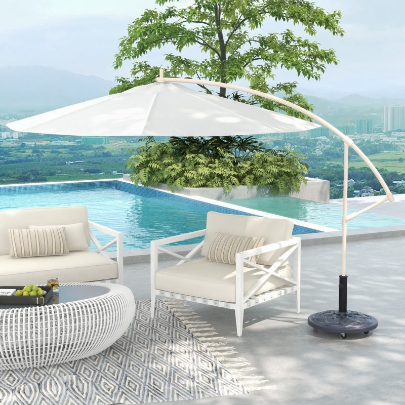 Bronze Rolling Umbrella Base with Wheels - Heavy Duty Concrete Stand