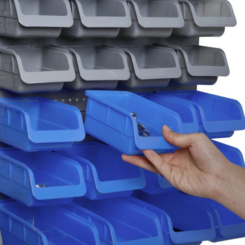 Efficient 44 Piece Wall Tool Storage Solution