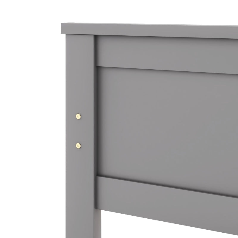 Wooden Pine Divan Storage Bed with Drawers - Solid Slatted Base, 3ft Single, Gray, 196x100x82 cm - Space-Saving Design