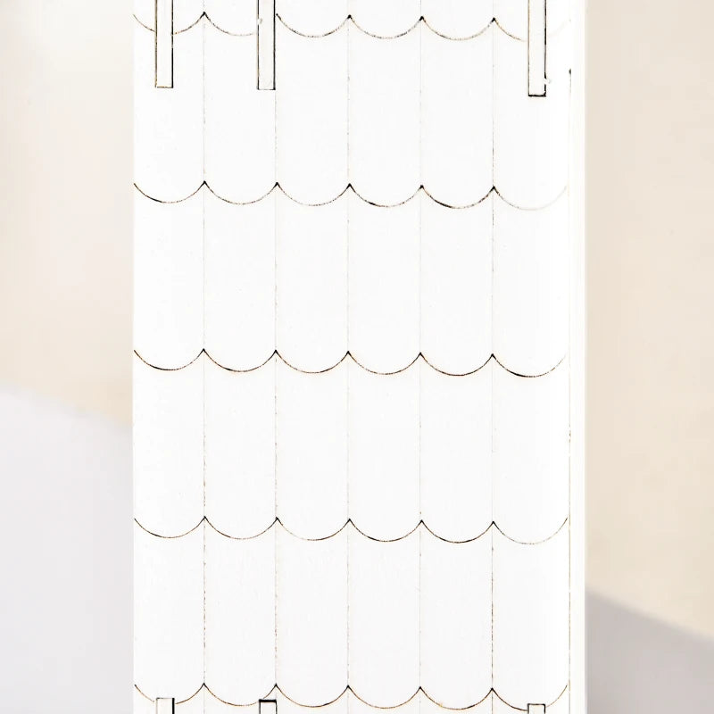 24-Drawer Light-Up Wooden Christmas Advent Calendar - Traditional Holiday Countdown Decoration for Kids & Adults - White House Design