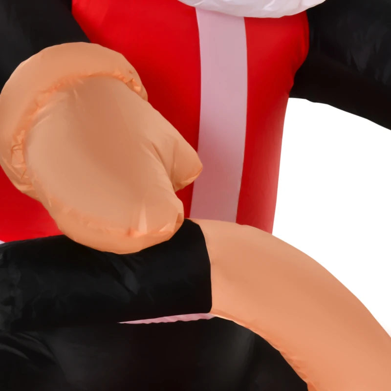 5.5ft Inflatable Santa Claus on Motorcycle - Christmas Blow Up Yard Decoration for Festive Garden Décor