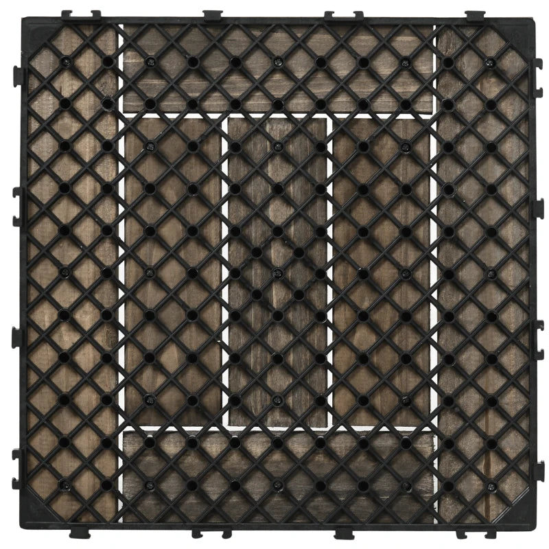 Interlocking Charcoal Grey Decking Tiles (27 Tiles)