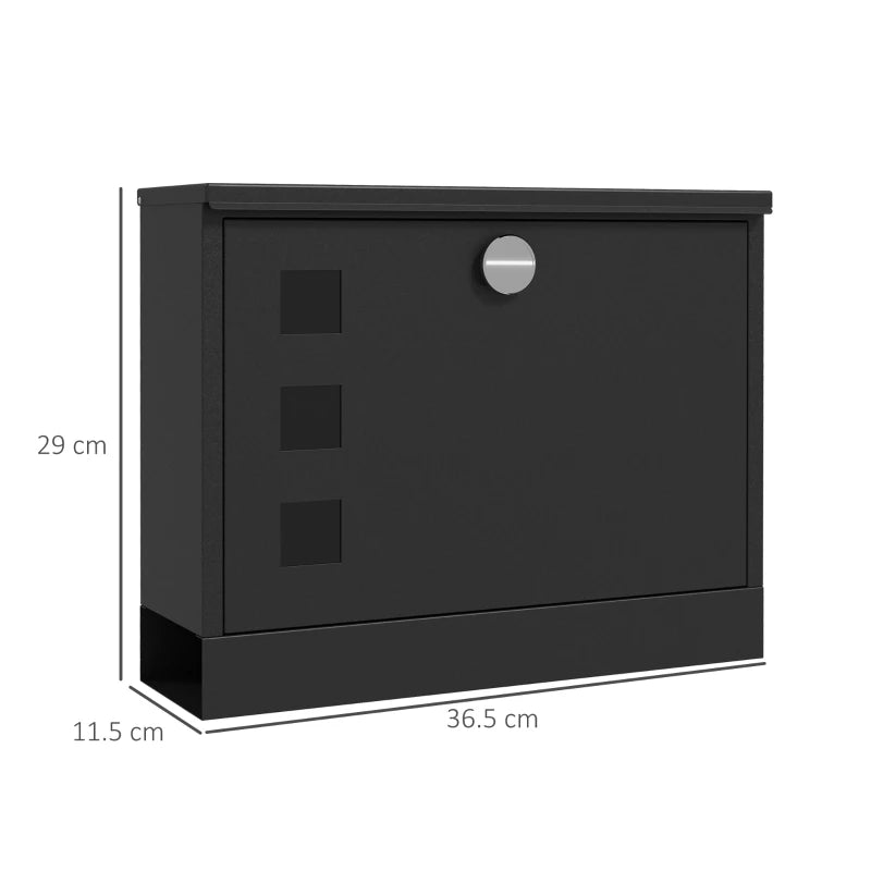Weatherproof Wall Mounted Mailbox with Two Keys