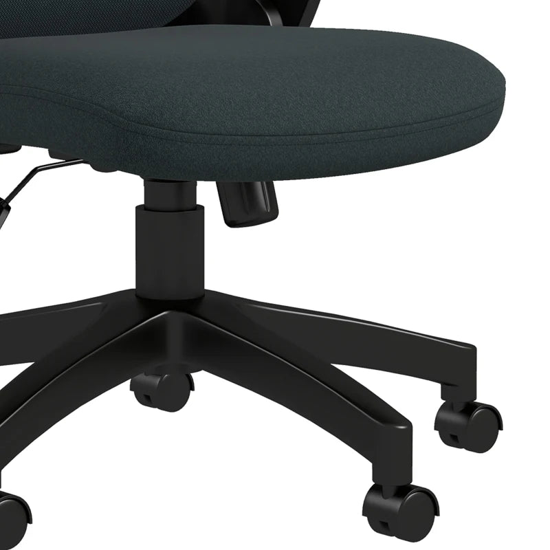 Vinsetto Ergonomic Mesh Office Chair with Flip-Up Armrests, Lumbar Support & Swivel Wheels - Stylish Grey Desk Chair