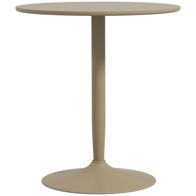 Minimalistic 75H x Φ70cm Light Brown Two-Person Dining Table - Modern Design for Small Spaces