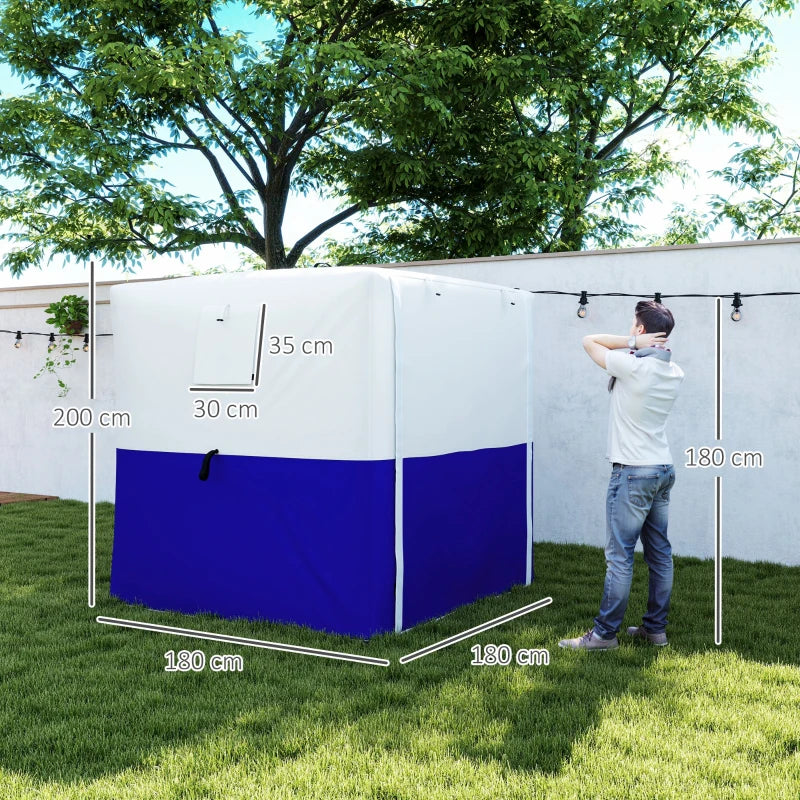 2x2m Dark Blue Pop-Up Gazebo with Accessories - Portable Outdoor Canopy