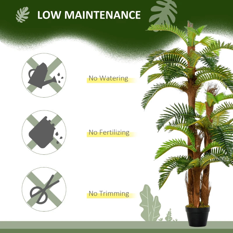 Artificial Tropical Palm Plant in Pot 150cm Green Indoor Home Decor