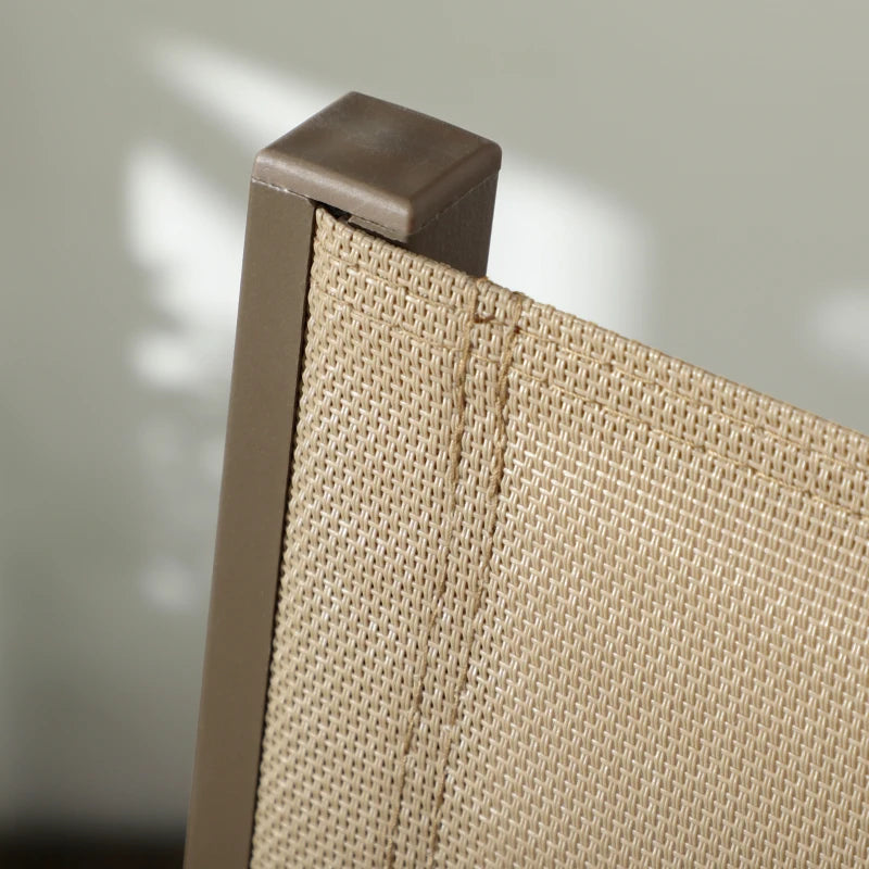 Khaki Aluminium Stackable Garden Chairs Set of 2