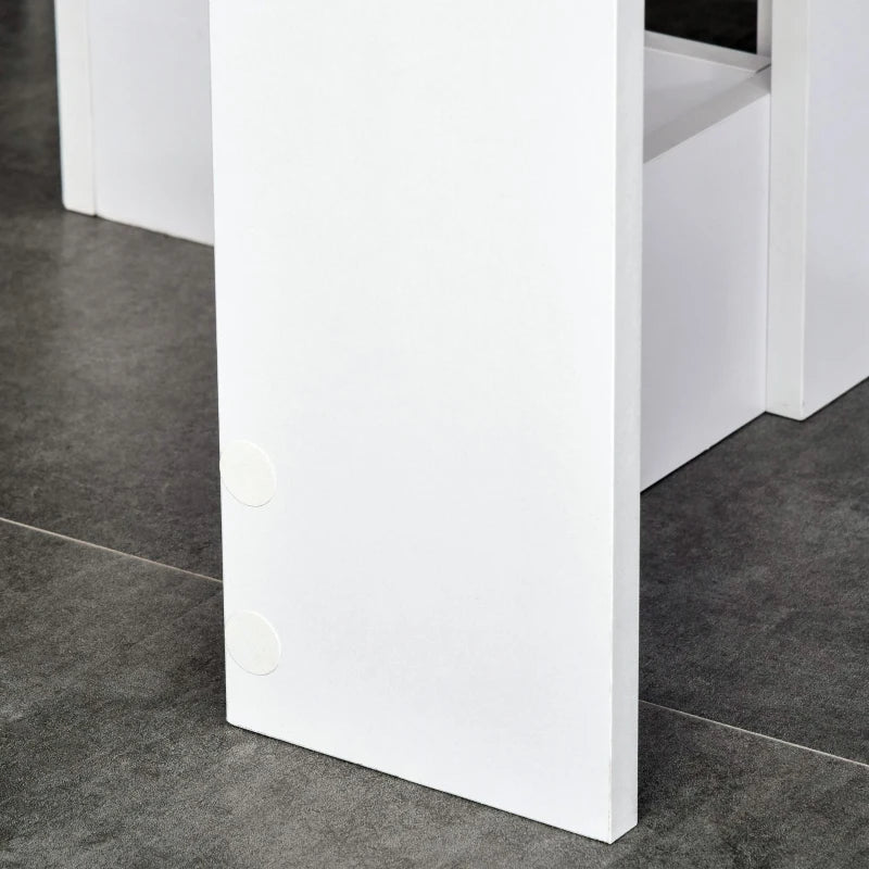 Space-Saving Drop Leaf Folding Dining Table for Small Spaces - Ideal for Kitchen & Dining Room - Elegant White Finish
