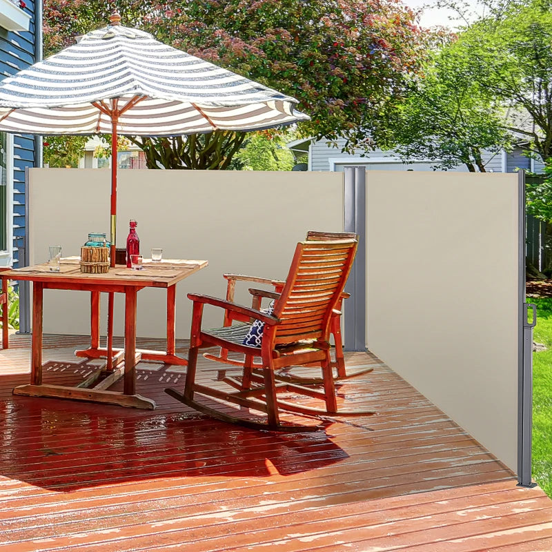 Beige 6m x 1.6m Pull Out Side Awning
