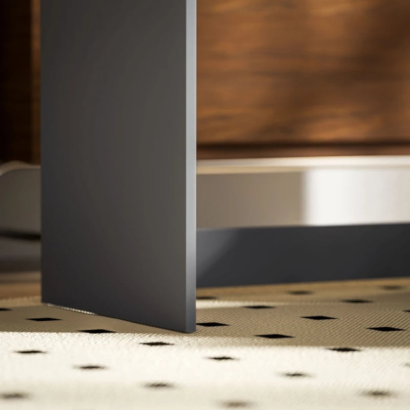 100cm Compact Computer Desk with Keyboard Tray & Drawer - Stylish Grey Home Office Desk for Bedroom Study