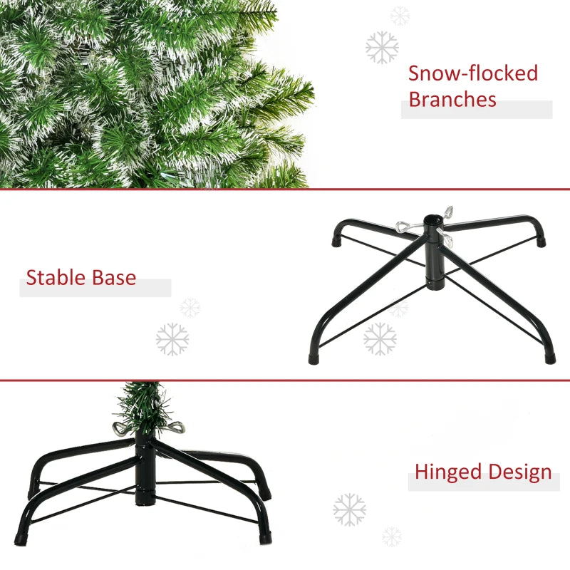 5FT Artificial Christmas Tree with Metal Stand - Indoor Holiday Decoration & Perfect Xmas Gift - Lush Branch Tips