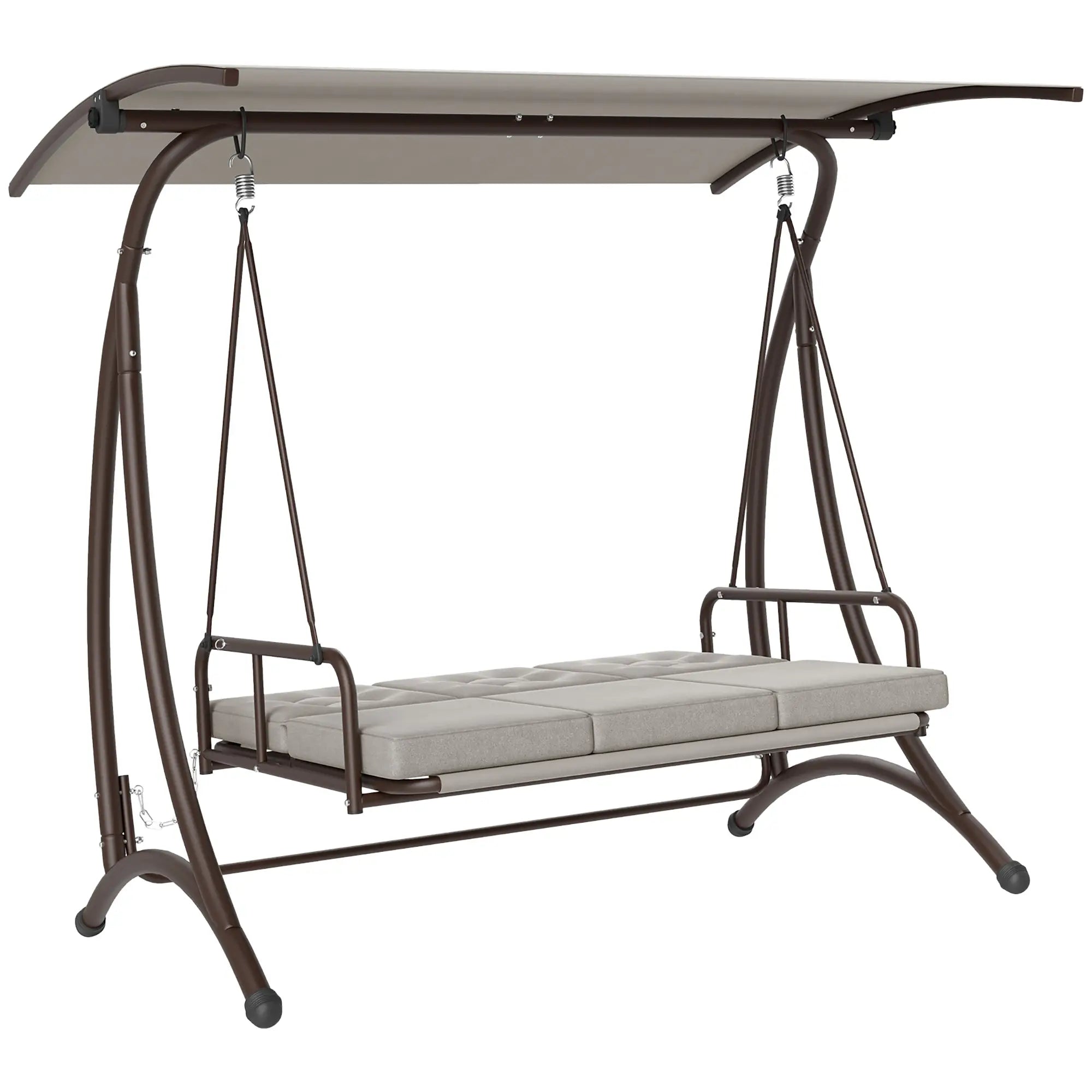 Grey Convertible Three-Seater Swing Bed & Chair