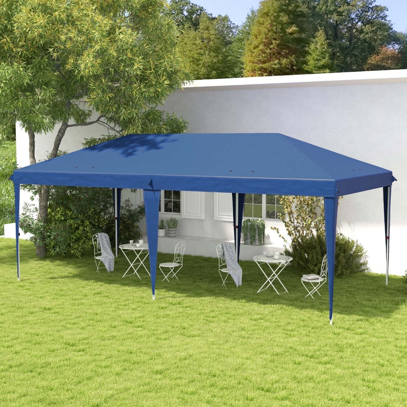 6x3m Waterproof Garden Party Gazebo - Blue