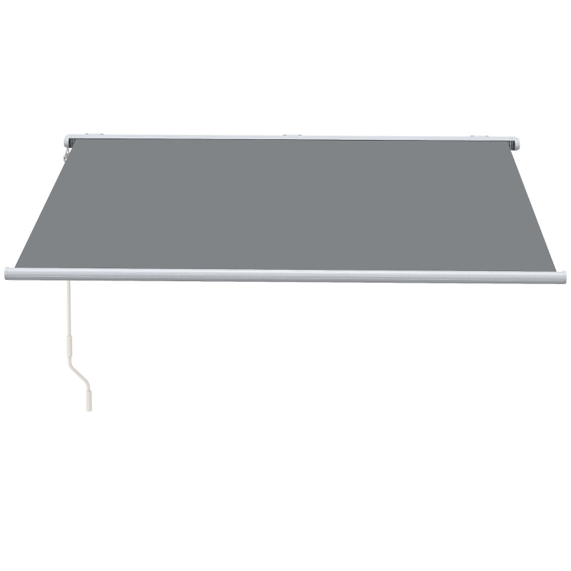 Grey 4m x 3m Full Cassette Electric/Manual Retractable Awning