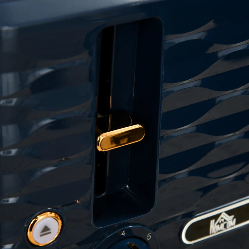 3000W 1.7L Rapid Boil Kettle & 4 Slice Toaster Set - Blue, 7 Browning Controls, Crumb Tray, Perfect Kitchen Duo