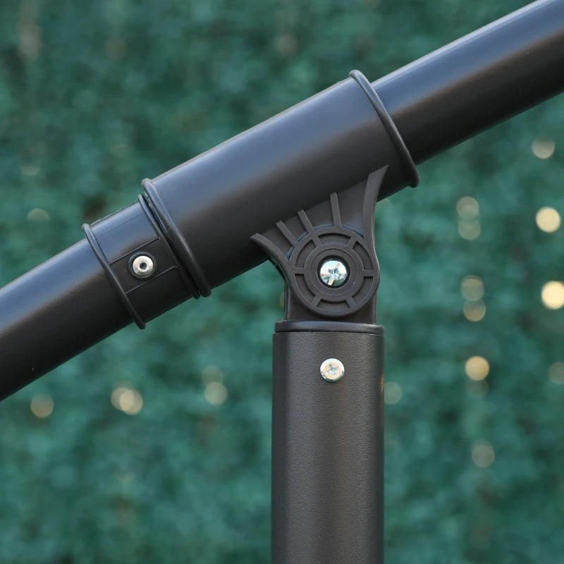 Blue 3m Offset Cantilever Parasol with Cross Base