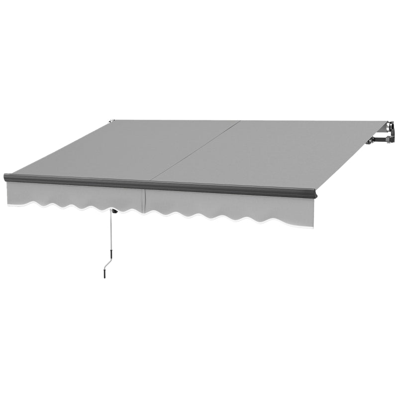 3m x 2.5m Light Grey Electric Retractable Awning with Remote Control & Aluminium Frame – UV30+ Sun Shade Canopy for Patio, Garden, Deck, Door or Window
