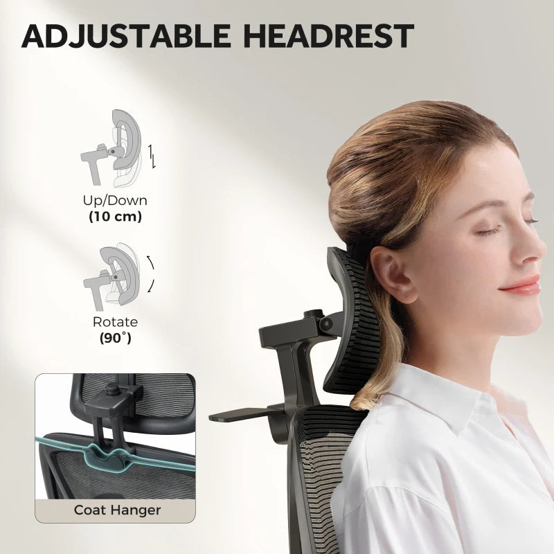 Ergonomic Adjustable Office Chair - Comfortable Black Desk Chair for Home & Office Use, Lumbar Support, Height Adjustable