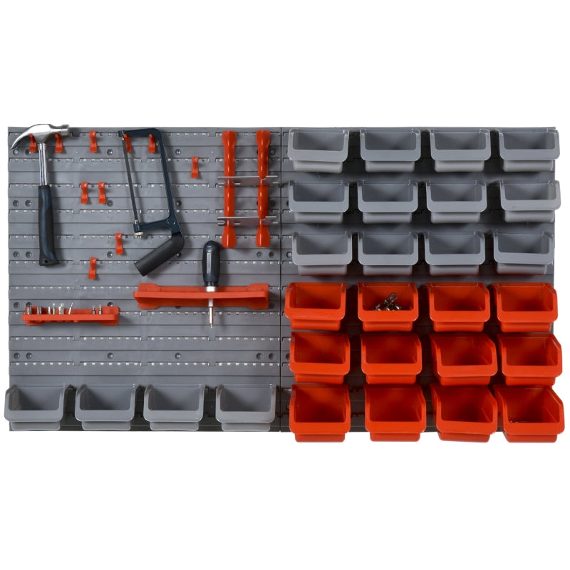 Efficient 44 Piece Wall Tool Storage Solution