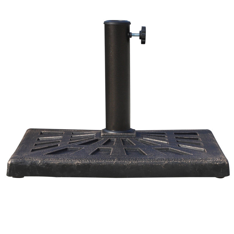 Bronze Patterned Resin Square Umbrella Stand Base - 15kg