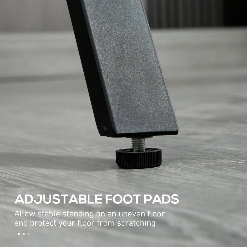 120 cm Modern Rectangular Bar Table for 4 - Wood Effect Top, Steel Legs, White Coffee Desk for Living Room