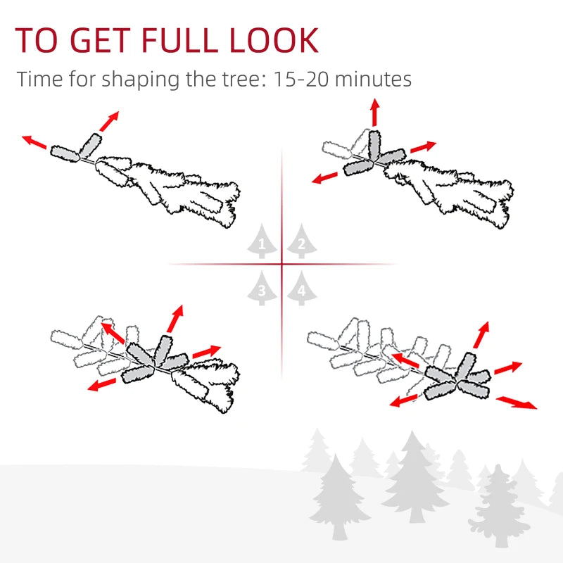 5FT Artificial Christmas Tree with Metal Stand - Indoor Holiday Decoration & Perfect Xmas Gift - Lush Branch Tips