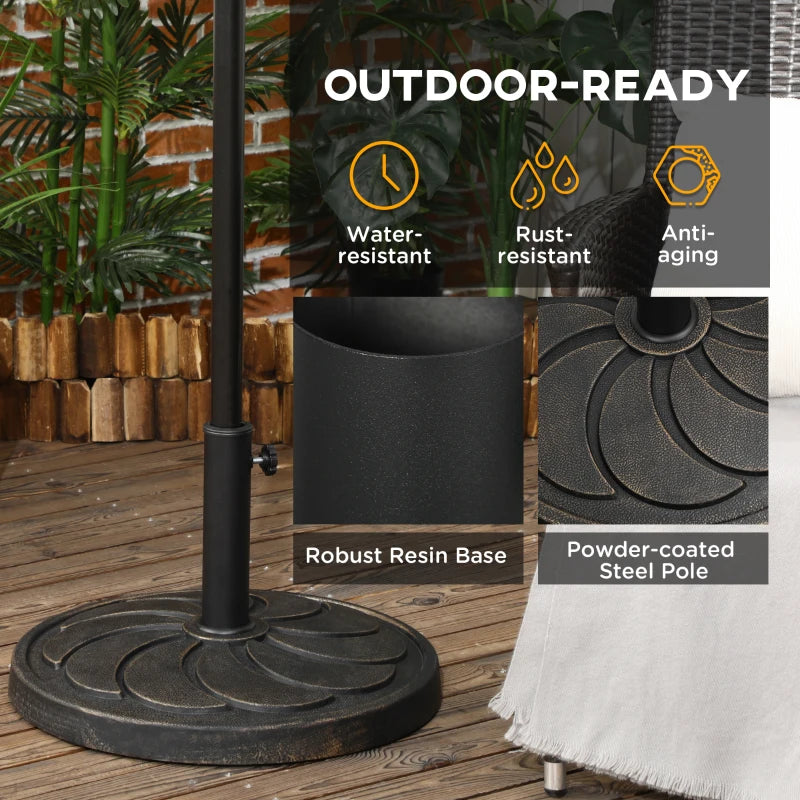 Bronze Round Garden Umbrella Stand Weight - 18kg