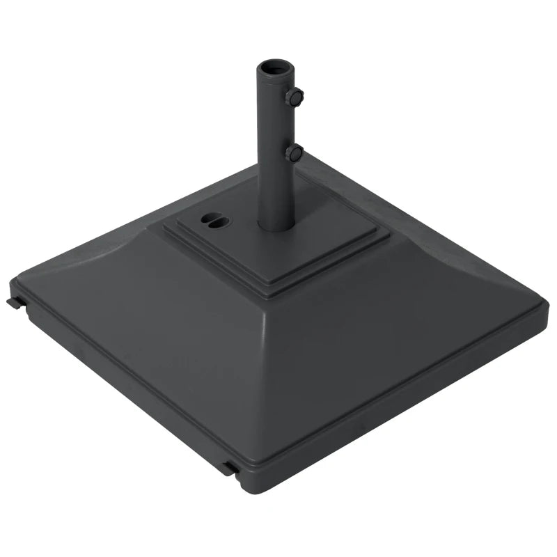 Black 60kg Fillable Parasol Base with Wheels