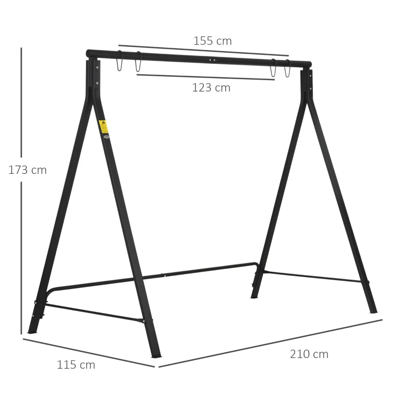 Black Steel Frame Swing Seat Stand