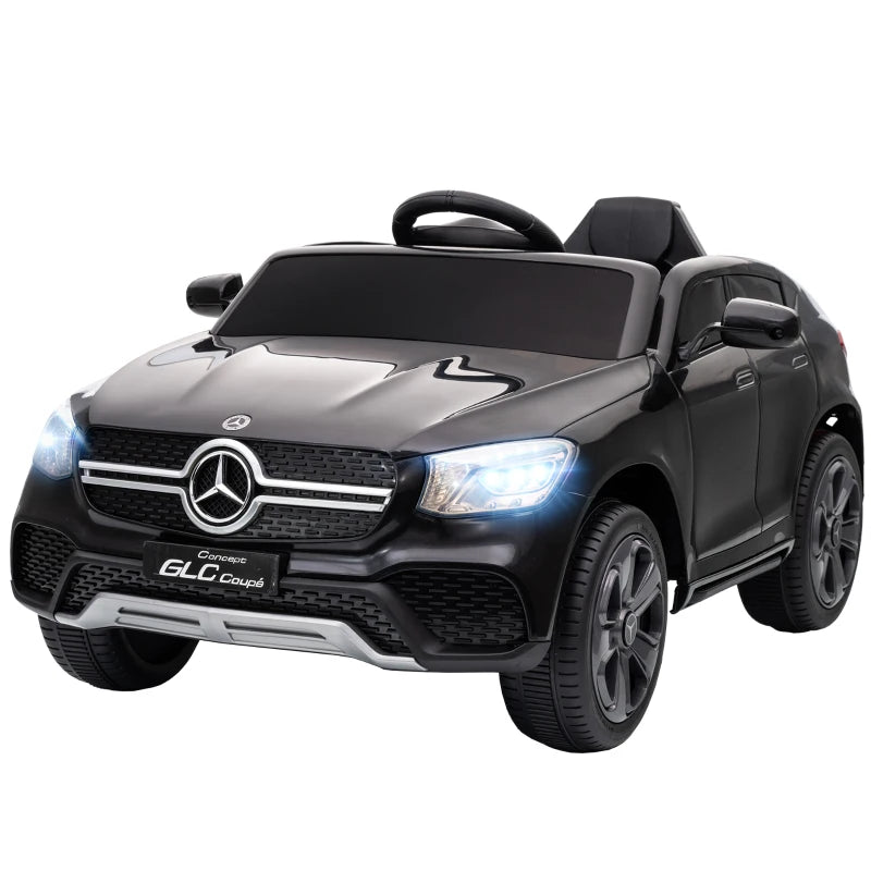 Licensed Mercedes-Benz GLC Kids Ride On Car Remote Control Soft Start MP3 LED Headlights Black