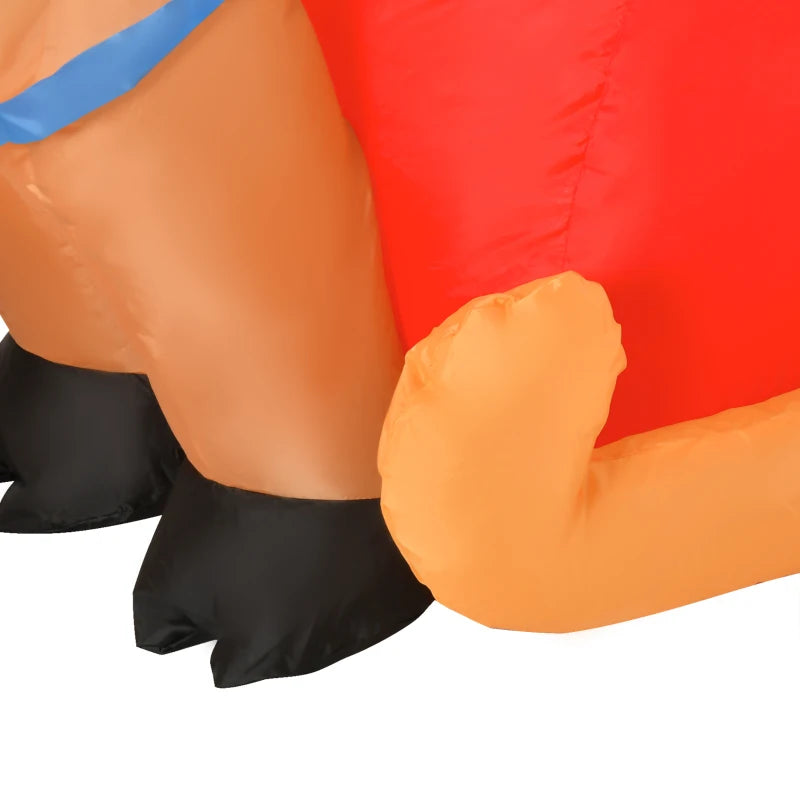 6.5ft Inflatable Santa Claus Sleigh with Reindeer - LED Lighted Christmas Decoration for Indoor Outdoor Garden Party